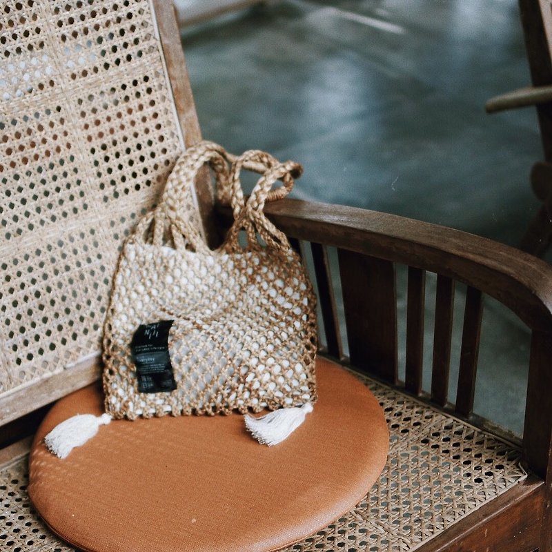 The Weekend Bag / Woven bag - Handbags & Totes - Other Materials Khaki