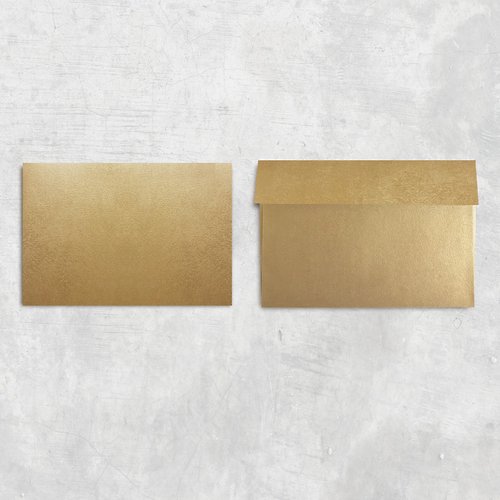 松果設計工作室 頂級鉑金絲紋 歐式明信片尺寸 11.2x16cm 空白信封 50入一組
