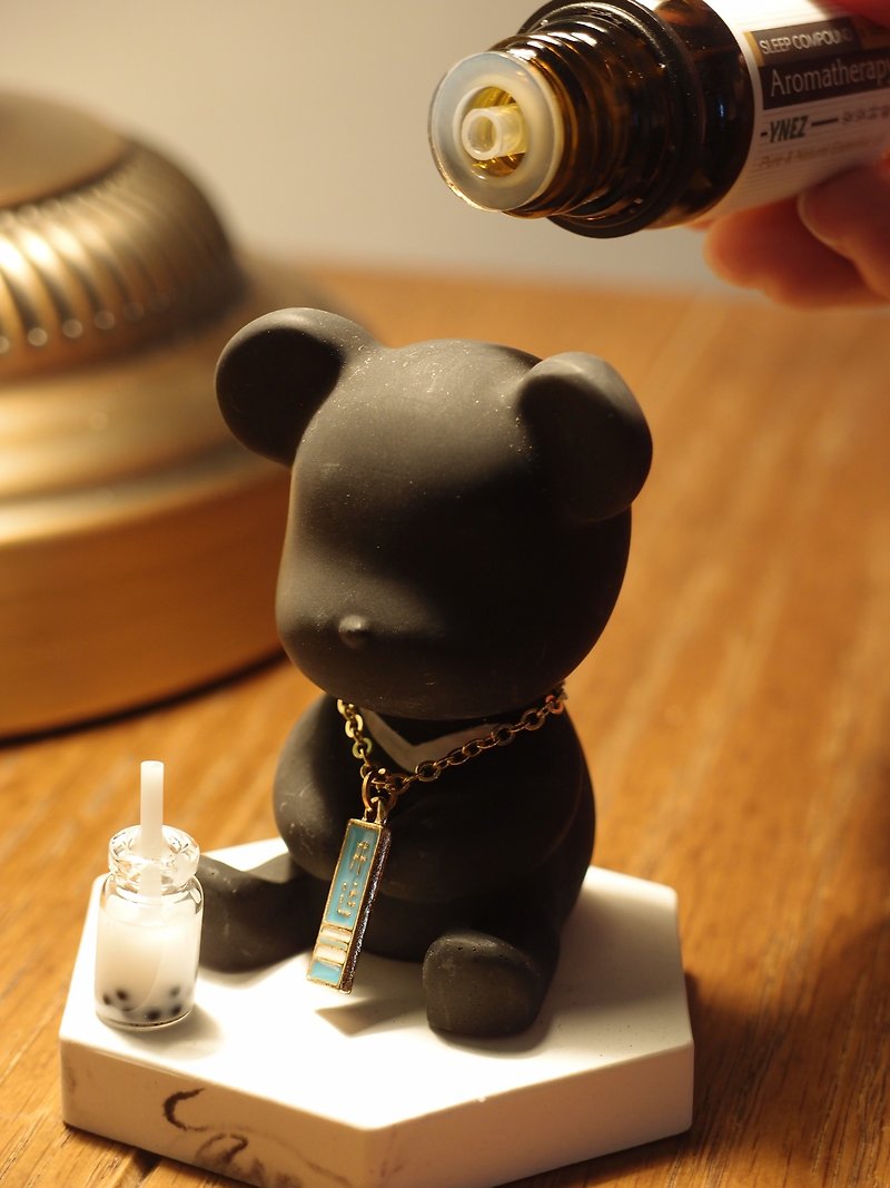 【YNEZ】Taiwan Black Bear Limited Fragrance Stone - Fragrances - Other Materials Black