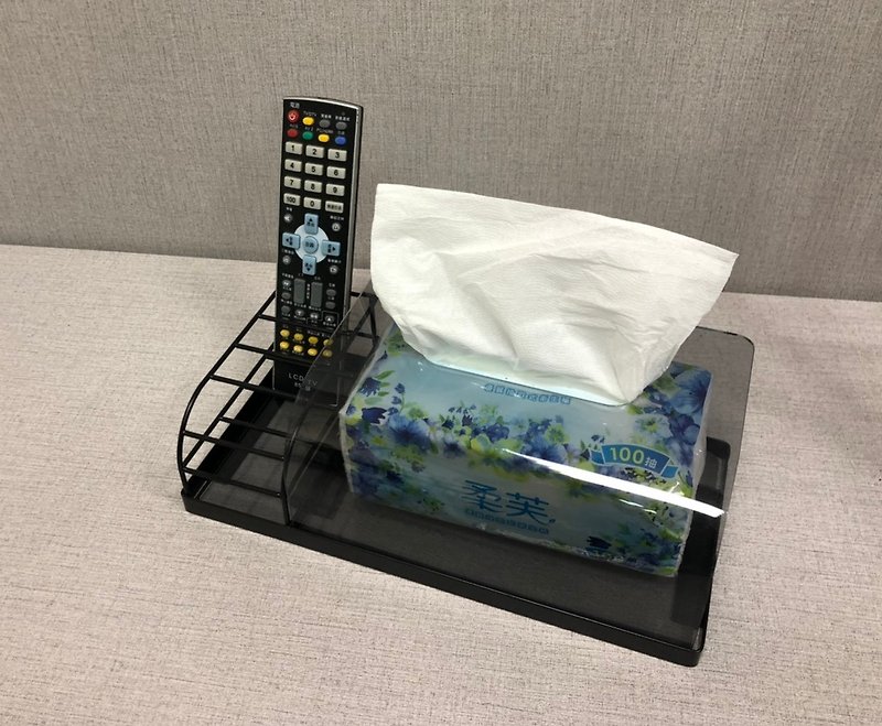 Simple Nordic style living room dining table desk storage home napkin paper box surface paper box remote control - Tissue Boxes - Other Metals Black