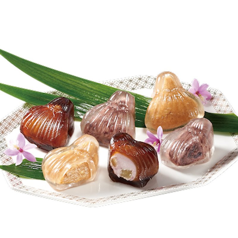 Qingyuan Comprehensive Q Heart Crystal Ice Rice Dumplings 6-piece Gift Box - Grains & Rice - Other Materials 