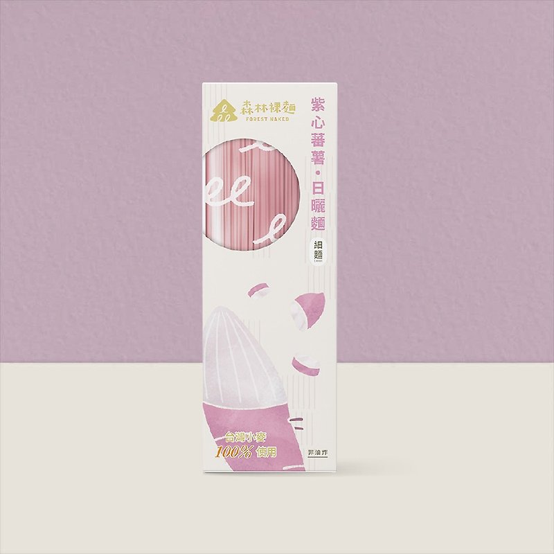【Forest Pasta】Naked Forest Noodles-Purple Heart Sweet Potato Flavor (4 packs/box) - บะหมี่ - อาหารสด สีม่วง