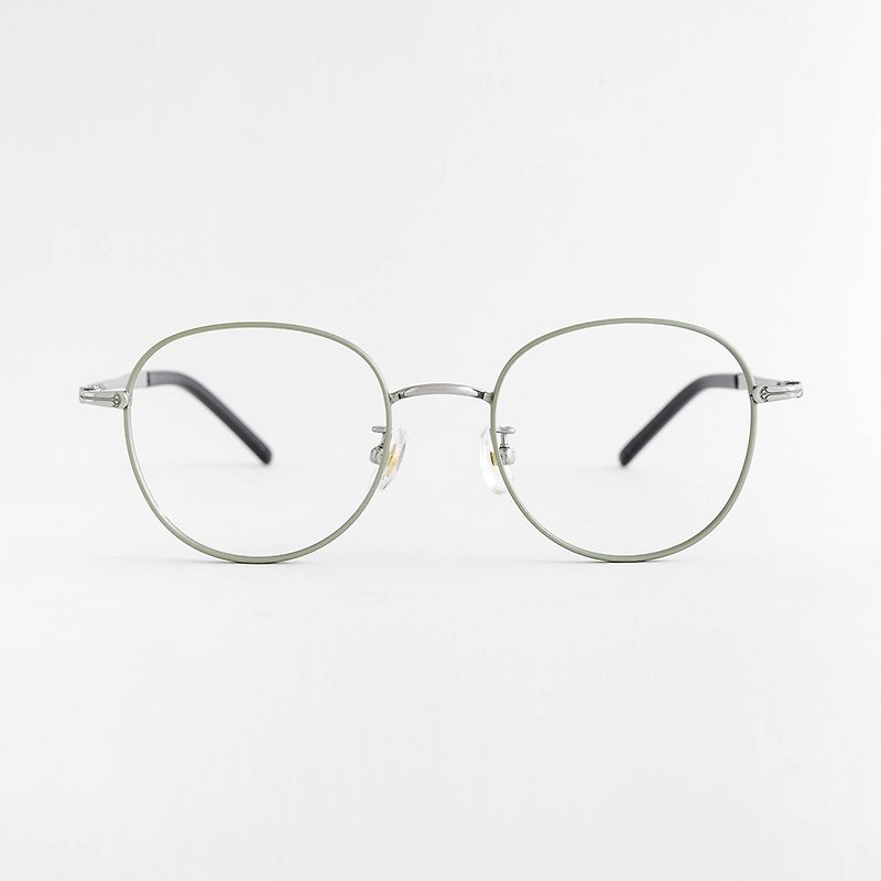 全新設計 │ 鏡腿對稱刻紋－波士頓小圓框眼鏡 - 眼鏡/眼鏡框 - 貴金屬 多色