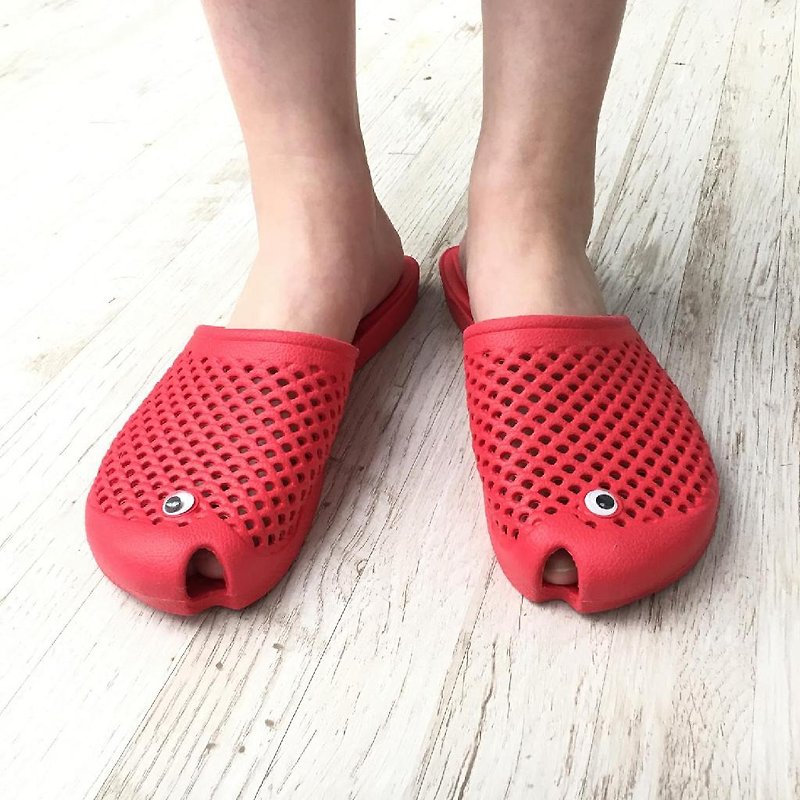 [SPICE] Japanese goldfish style slippers (about 23~25cm)-red - Slippers - Other Materials Multicolor