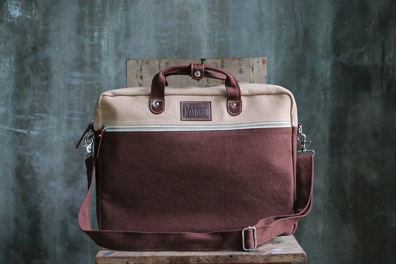 Cotton & Hemp Laptop Bags Brown - BAG UP : LAPTOP : BROWN SUGAR (13-Inch/ 16-Inch)