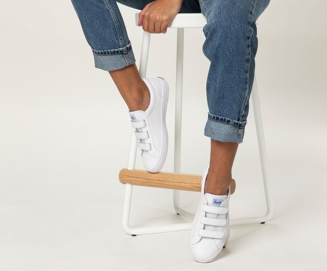 Opening Celebration KEDS TIEBREAK fashionable leather devil felt casual white shoes 9191W132211 Shop keds Women s Casual Shoes Pinkoi