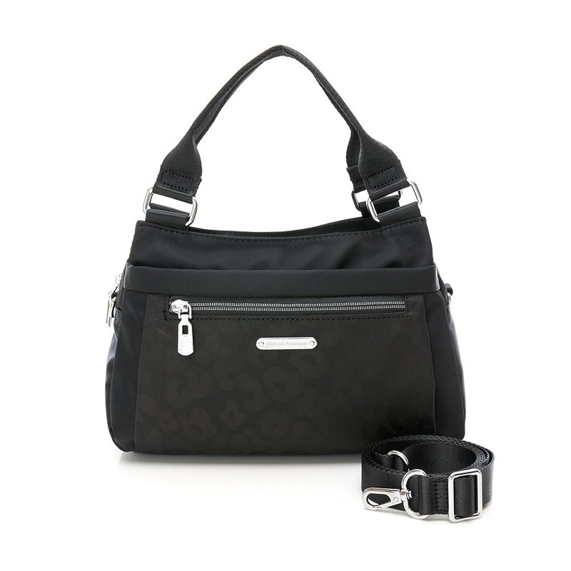 [Kim Anderson] Jungle Roaming Leisure 2Way Slanted Side Bag - Charm Black - กระเป๋าแมสเซนเจอร์ - เส้นใยสังเคราะห์ สีดำ