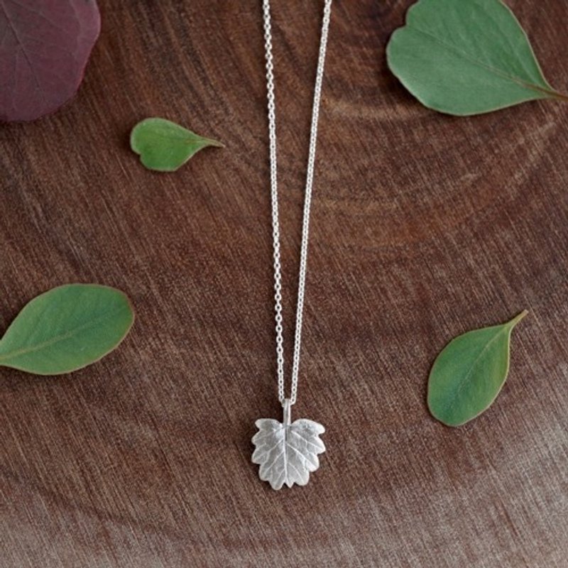 Barnet leaf necklace [P094SV] - 項鍊 - 其他金屬 