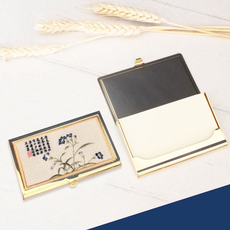 藍雀花名刺入れ ケース - 名刺入れ・カードケース - 金属 ブルー