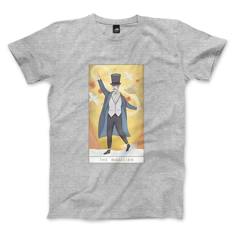 I | The Magician - dark gray Linen- neutral T-shirt - Men's T-Shirts & Tops - Paper Gray
