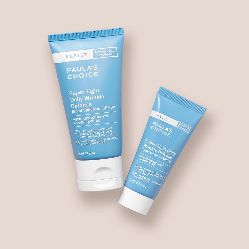 [Paula's Choice] Anti-aging fresh and moisturizing sunscreen lotion SPF30 2 sets (for home and travel) - โลชั่น - วัสดุอื่นๆ สีน้ำเงิน