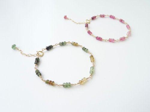 1点物】AAA☆パステルカラー MIXトルマリン 3mm 3連タイプ