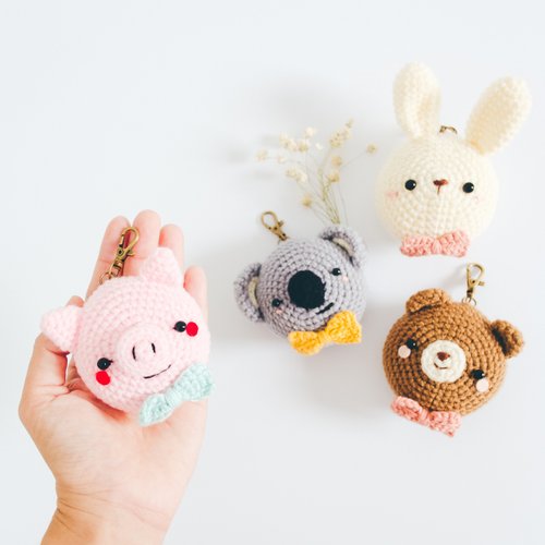 Crochet Keychain Animals, Amigurumis, Keyring, Accessories