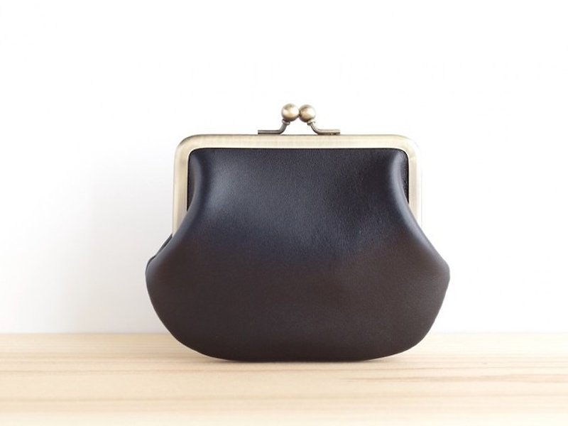 Square snap lock leather purse Dark blue - 財布 - 革 ブルー