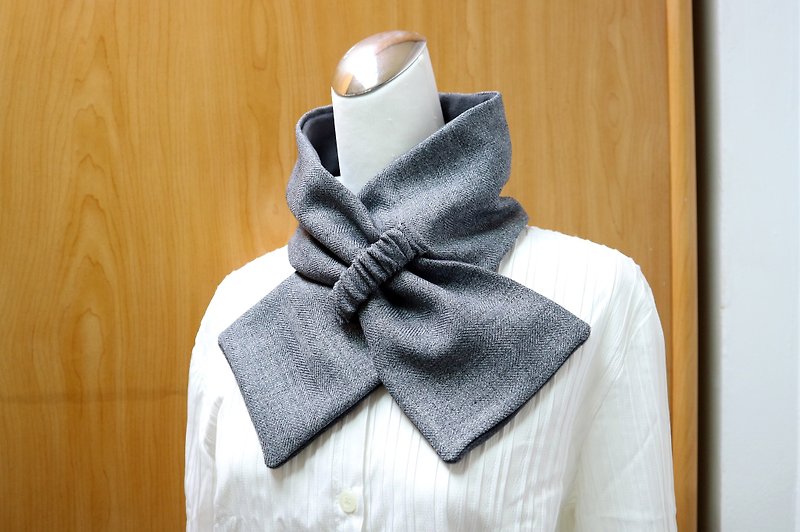 可調式短圍巾.scarf 保暖圍脖 雙面雙色 大人.小孩均適用 - 圍巾/披肩 - 其他材質 