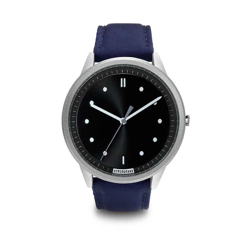 HYPERGRAND  -  02ベーシックシリーズ - シルバーブラックダイヤルxブルーアビエイターウォッチ - 腕時計 - その他の素材 ブルー