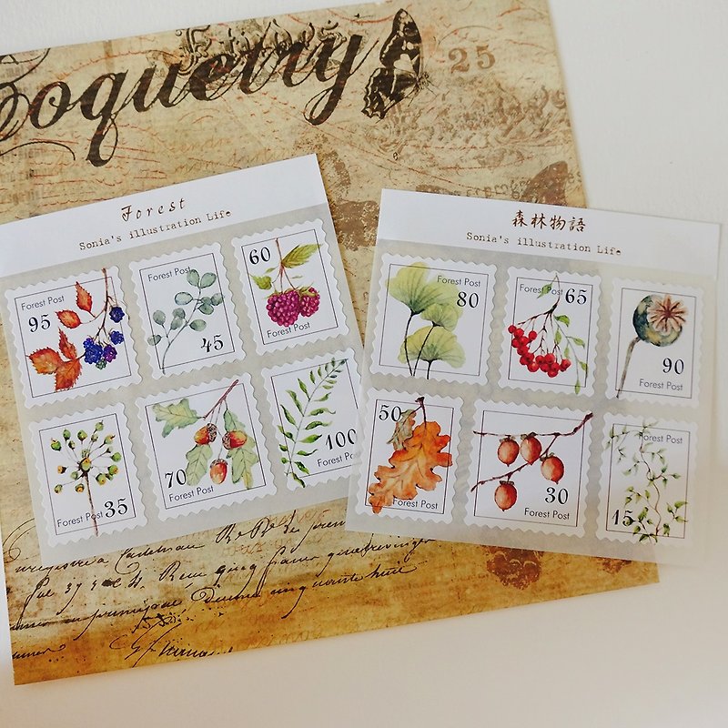 Forest Story Stamp stickers - Stickers - Paper 