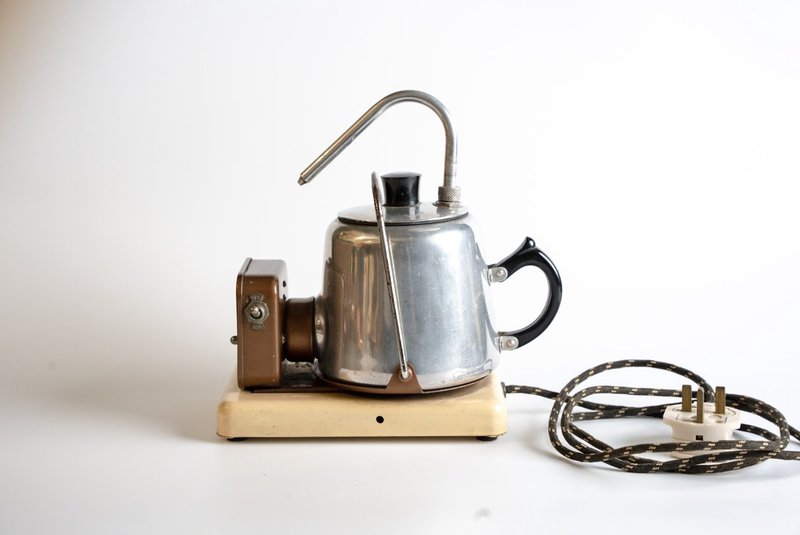 British style water boiling tea set produced in 1952 - Teapots & Teacups - Other Metals 