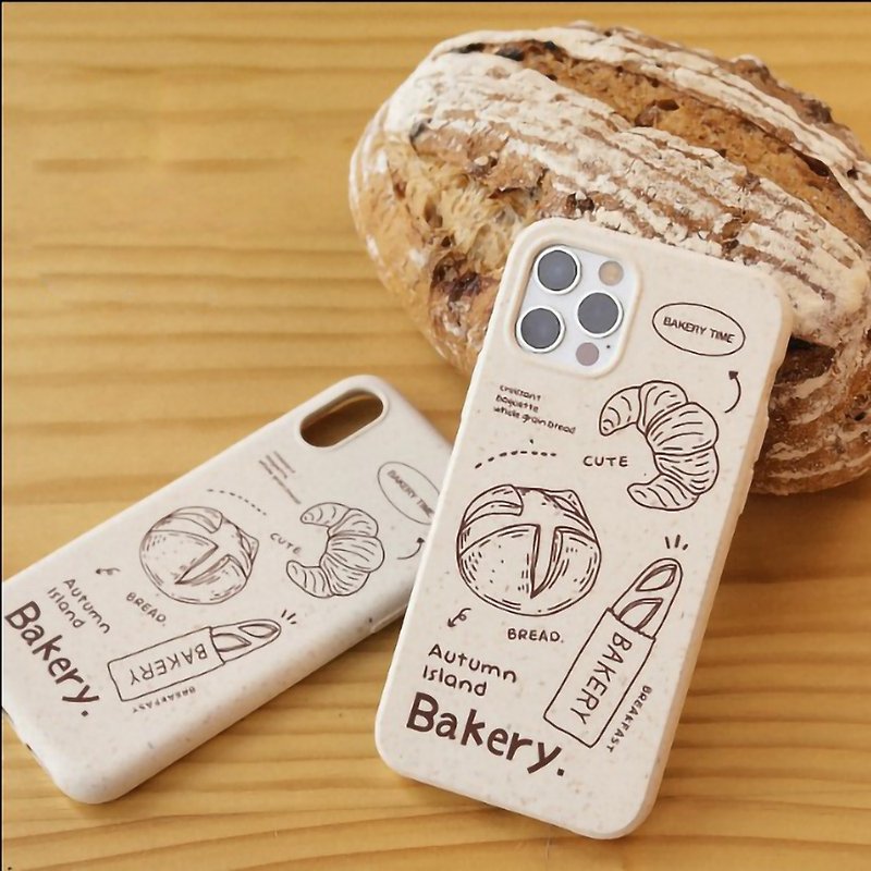 Original biodegradable phone case/bread retro illustration for 12iphone11iphone13xr - Phone Cases - Plastic 