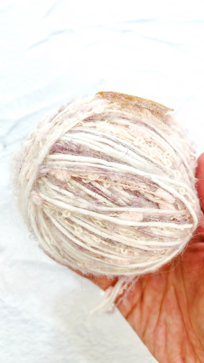 Zhi02-薰衣草牛奶 100g 【自混線/手染混線/特殊線/棉線/DIY/編織 - 編織/刺繡/羊毛氈/縫紉 - 棉．麻 