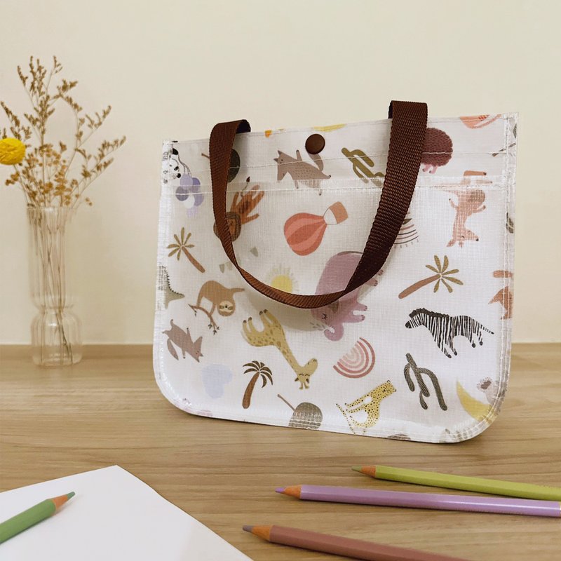 サニーバッグ - 小さな丸い角の防水ショッピングバッグ - 眠っている動物 - トートバッグ・ハンドバッグ - その他の素材 多色