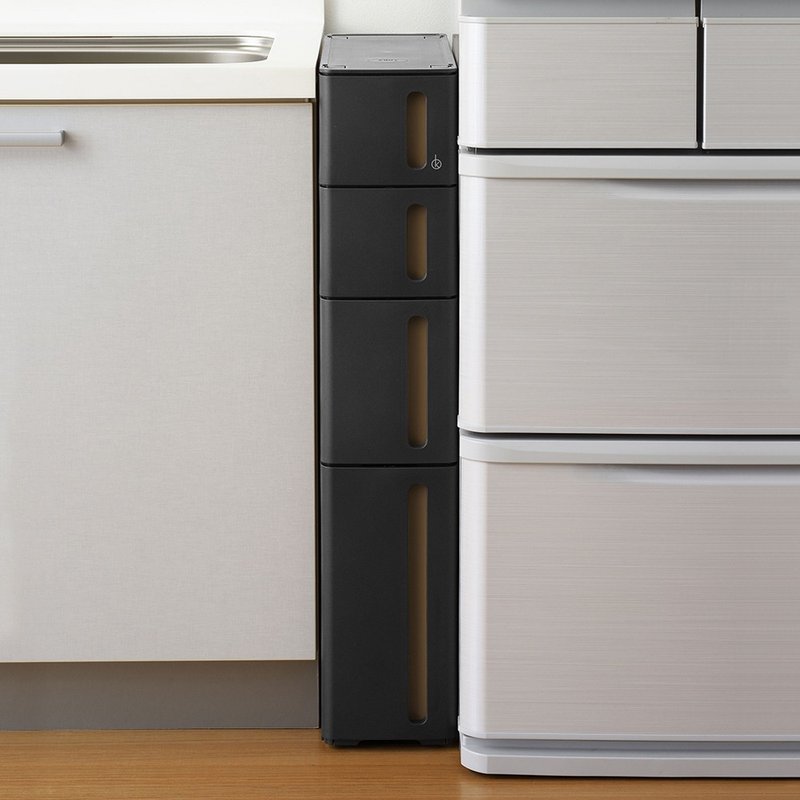 日本squ+ Storanti日製17面寬抽屜式隙縫收納櫃附輪(2S+1M+1LL) - 收納箱/收納用品 - 塑膠 白色