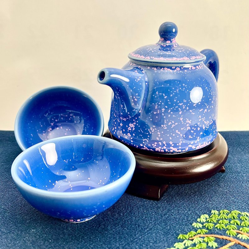 【Dali Kiln】Xiaguang Crystal One Pot and Two Cups Set - Teapots & Teacups - Pottery 