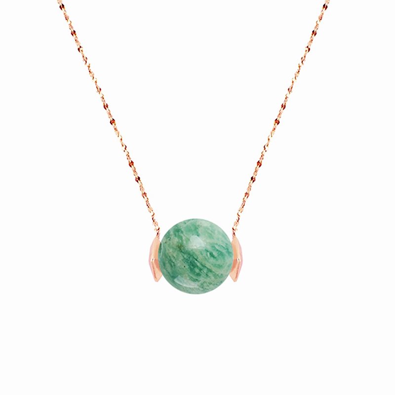 Small universe amazonite magnet necklace AMAZONITE - สร้อยคอ - เครื่องเพชรพลอย สีเขียว