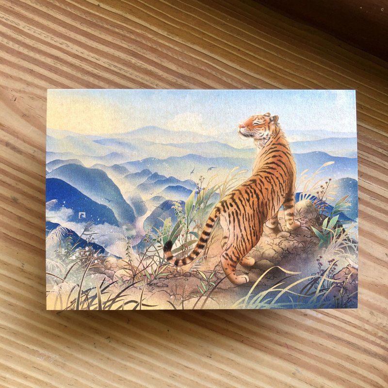 [Tiger Wind] Wild Reading Series Postcards-Tiger/Climbing/Inspirational/Mountaineering - การ์ด/โปสการ์ด - กระดาษ หลากหลายสี