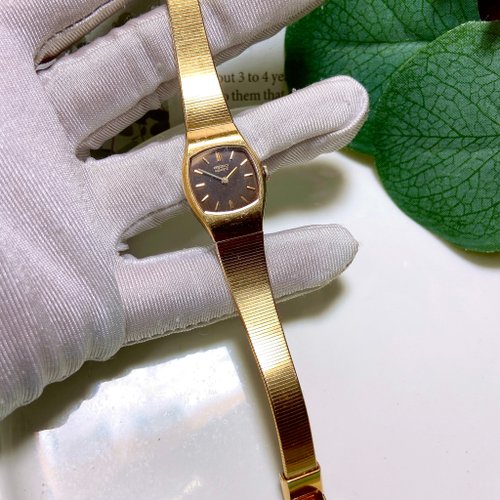 挪亞方舟古董飾品 Vintage Jewelry 【西洋古董飾品】精美款 精工錶SEIKO 新電池石英咖啡古董手錶 女