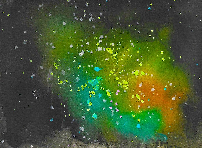Starry sky watercolor - Posters - Paper 
