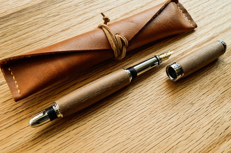 [Customized gift] Walnut-handmade fountain pen │ gift │ personal use │ graduation gift - Fountain Pens - Wood Brown