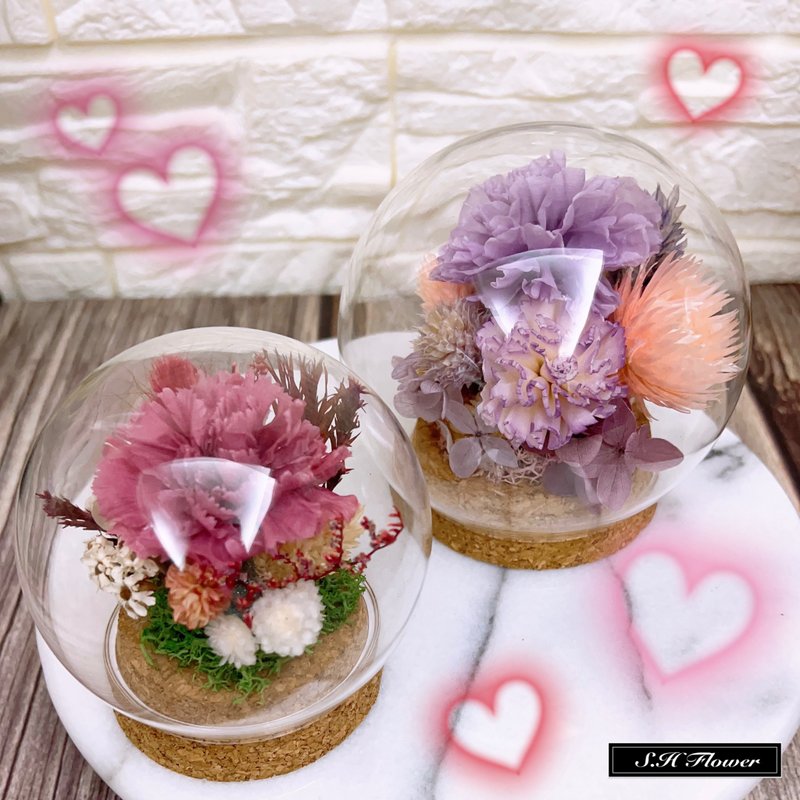 永生花水晶球 永生花玻璃盅 玻璃罩水晶球 - 乾燥花/永生花 - 植物．花 