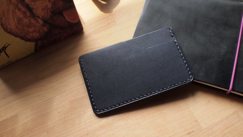 皮革八通套 / 悠遊咭 / 名片套 / 咭片套Leather Card Holder - 證件套/識別證套 - 真皮 藍色