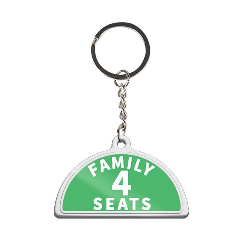 Taxi Keychain - 4 Seat - ที่ห้อยกุญแจ - โลหะ สีเขียว