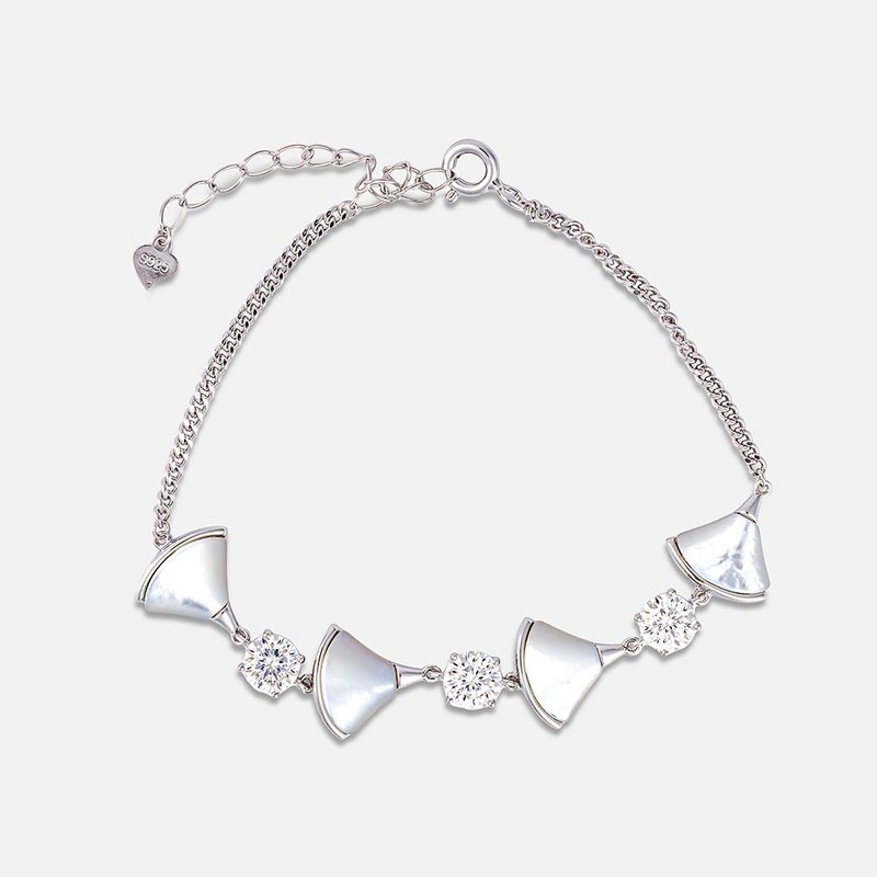 AMARA シャイニーシェルブレスレット モアッサナイト 誕生日 バレンタイン クリスマス 結婚祝い ギフト - ブレスレット - その他の素材 