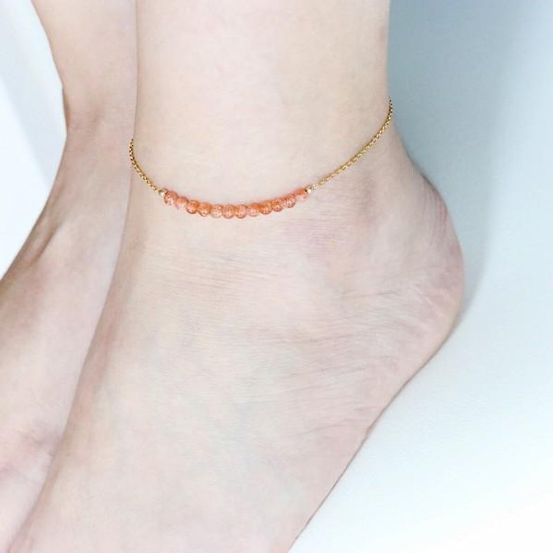 Sunstone anklets that lead to success - Anklets & Ankle Bracelets - Other Metals Orange