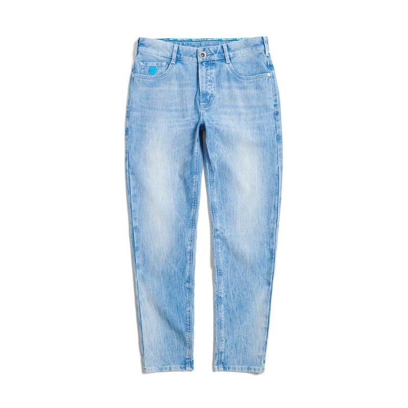 EDWIN  迦績JERSEYS 特洗丹寧錐形褲-男款 (漂淺藍) - 男長褲/休閒褲 - 棉．麻 藍色