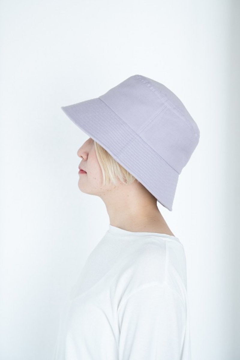 Linen blend gauze lavender dyed bucket hat, size M [Organic Cotton x Linen] - Hats & Caps - Cotton & Hemp 