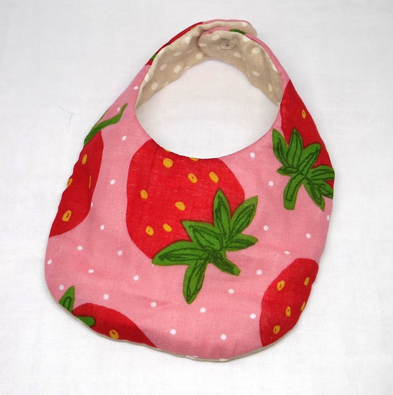 【Last 2】Japanese Handmade 8-layer-gauze Baby Bib - Bibs - Cotton & Hemp Pink