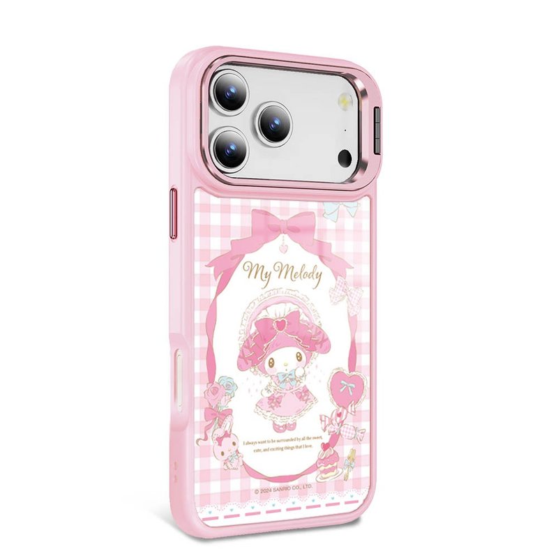 三麗鷗iPhone 全系列軍規防摔合金框隱形立架手機殼-蘿莉塔美樂蒂 - 手機殼/手機套 - 其他材質 多色