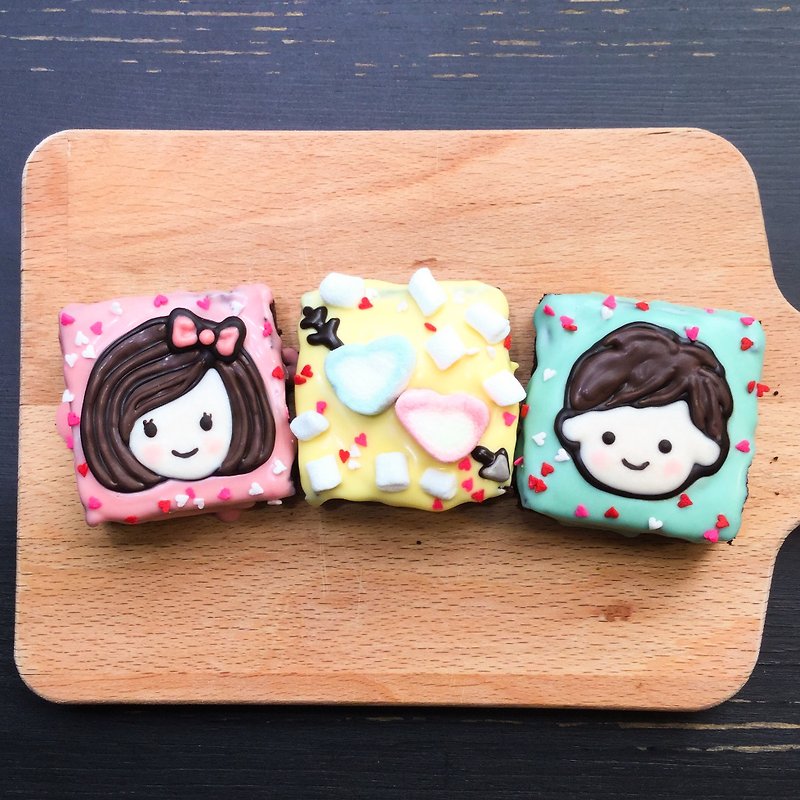 Mr. Black Bear Chocolate Brownie ❤ ️ Valentine's Day Limited ❤ ️ Tanabata heart small gift box - ช็อกโกแลต - อาหารสด 