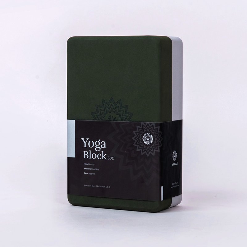 MIRACLE Yoga Brick│Foaming Deep-Green (Heavyweight) - อุปกรณ์ฟิตเนส - วัสดุอีโค สีเขียว