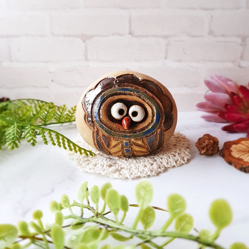 President Eagle Tao Ling Decoration│Yoshino Eagle x Office Healing Small Object Hand-made Tao Owl Wenzhen - Items for Display - Pottery 