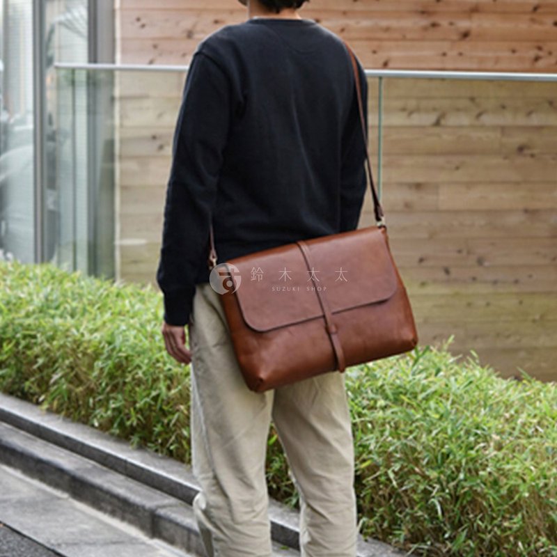 日本職人手作皮革細扣帶馬鞍包 CK-3 - 側背包/斜背包 - 其他材質 多色