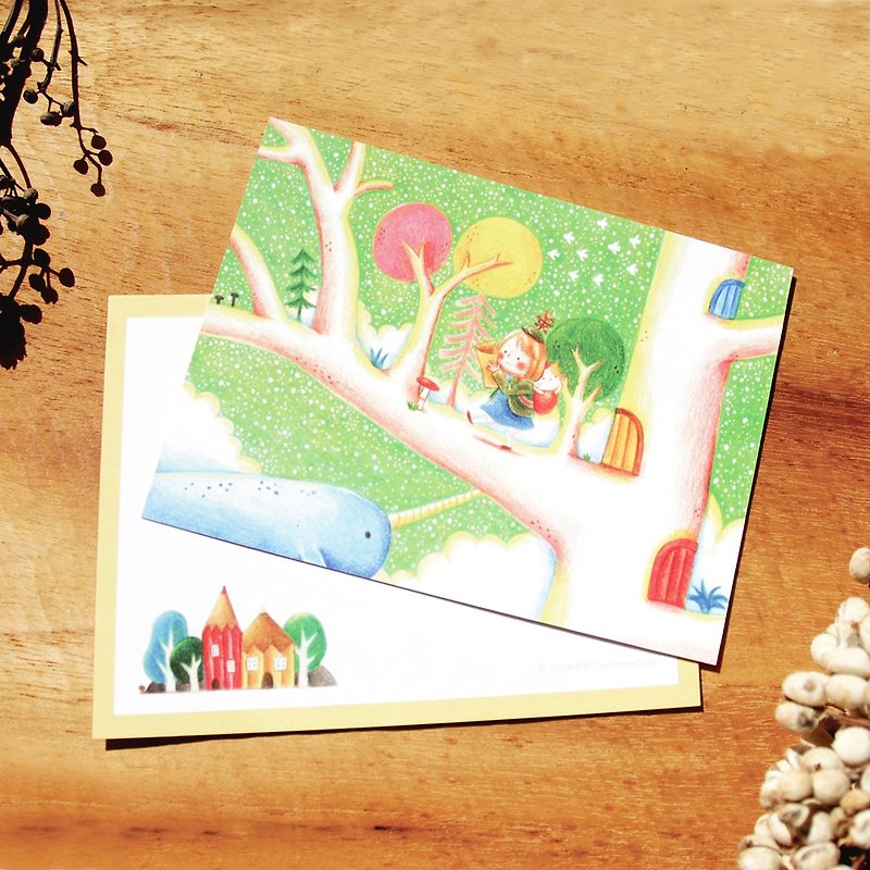 Growing up / Postcard - การ์ด/โปสการ์ด - กระดาษ สีเขียว