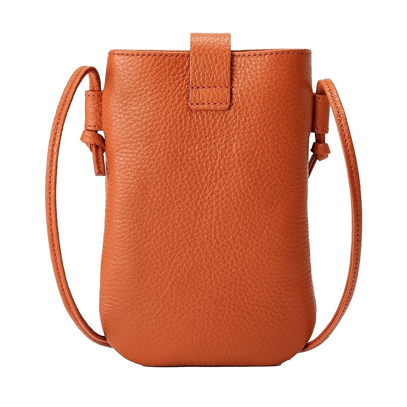 Toyooka CONY itten-itten mini clutch orange brown - Messenger Bags & Sling Bags - Genuine Leather Orange