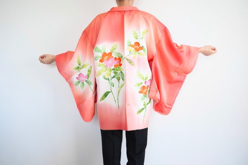Litre Japan Embroidered kimono, floral haori, vintage kimono, kimono jacket, Japanese kimono