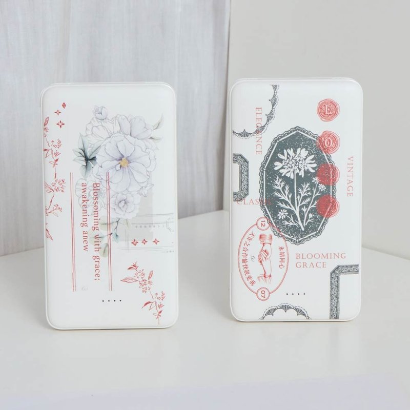 樂意復古花印雙線快充10000mAh行動電源 - 行動電源/充電線 - 塑膠 多色