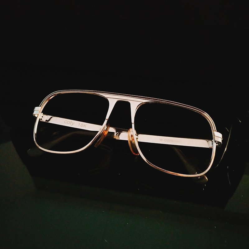 Monroe Optical Shop / West Germany 70's antique glasses frame M01 vintage - Glasses & Frames - Precious Metals Silver